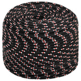 VidaXL Bootsseil 6 mm 250 m Polypropylen schwarz