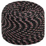 Vidaxxl Bootsseil 8 mm 25 m Polypropylen schwarz