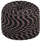 VidaXL Bootsseil 8 mm 50 m Polypropylen schwarz
