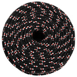 VidaXL Bootsseil 8 mm 50 m Polypropylen schwarz
