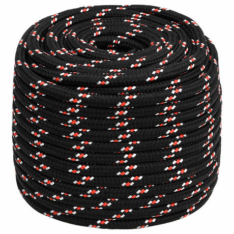 VidaXL Bootsseil 18 mm 25 m Polypropylen schwarz