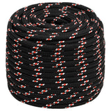 VidaXL Bootsseil 18 mm 25 m Polypropylen schwarz