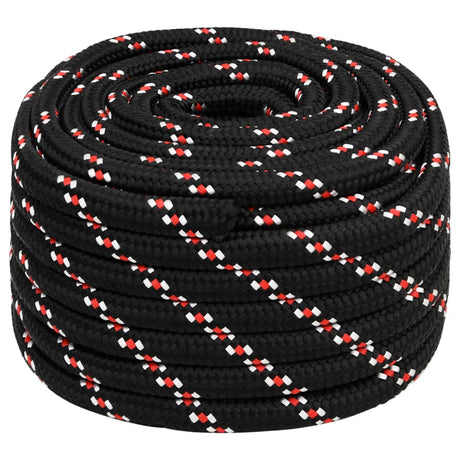 Vidaxxl Bootsseil 20 mm 50 m Polypropylen schwarz