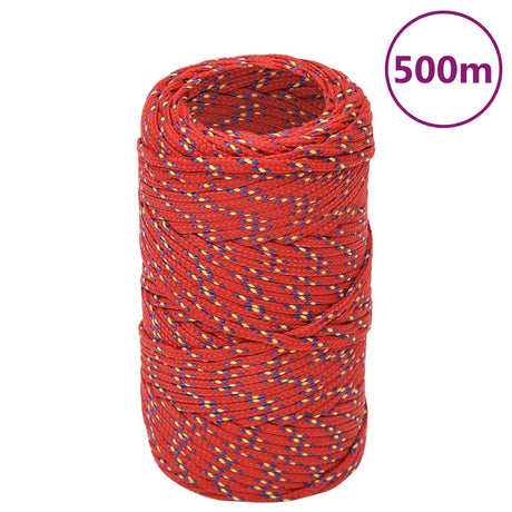 Vidaxxl Bootsseil 2 mm 500 m Polypropylen rot