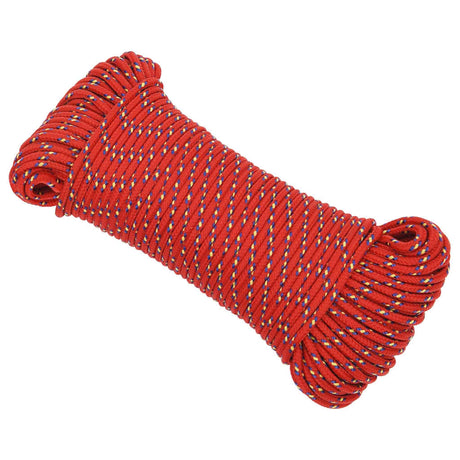 Vidaxl -Bootseil 4 mm 25 m Polypropylenrot