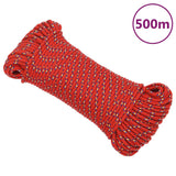 Vidaxl Bootsseil 5 mm 500 m Polypropylen rot