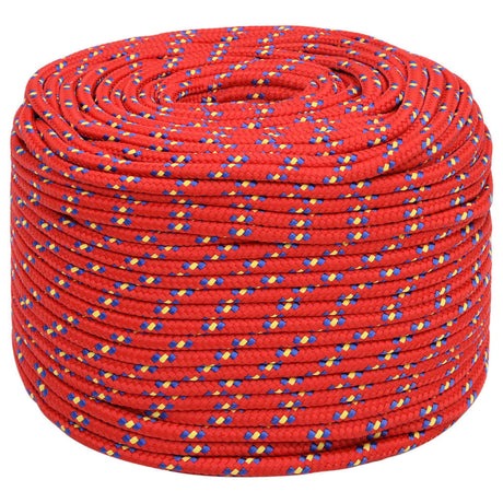 Vidaxl -Bootseil 6 mm 50 m Polypropylenrot