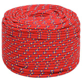 Vidaxl -Bootseil 8 mm 25 m Polypropylenrot