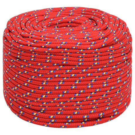 Vidaxl -Bootseil 8 mm 25 m Polypropylenrot