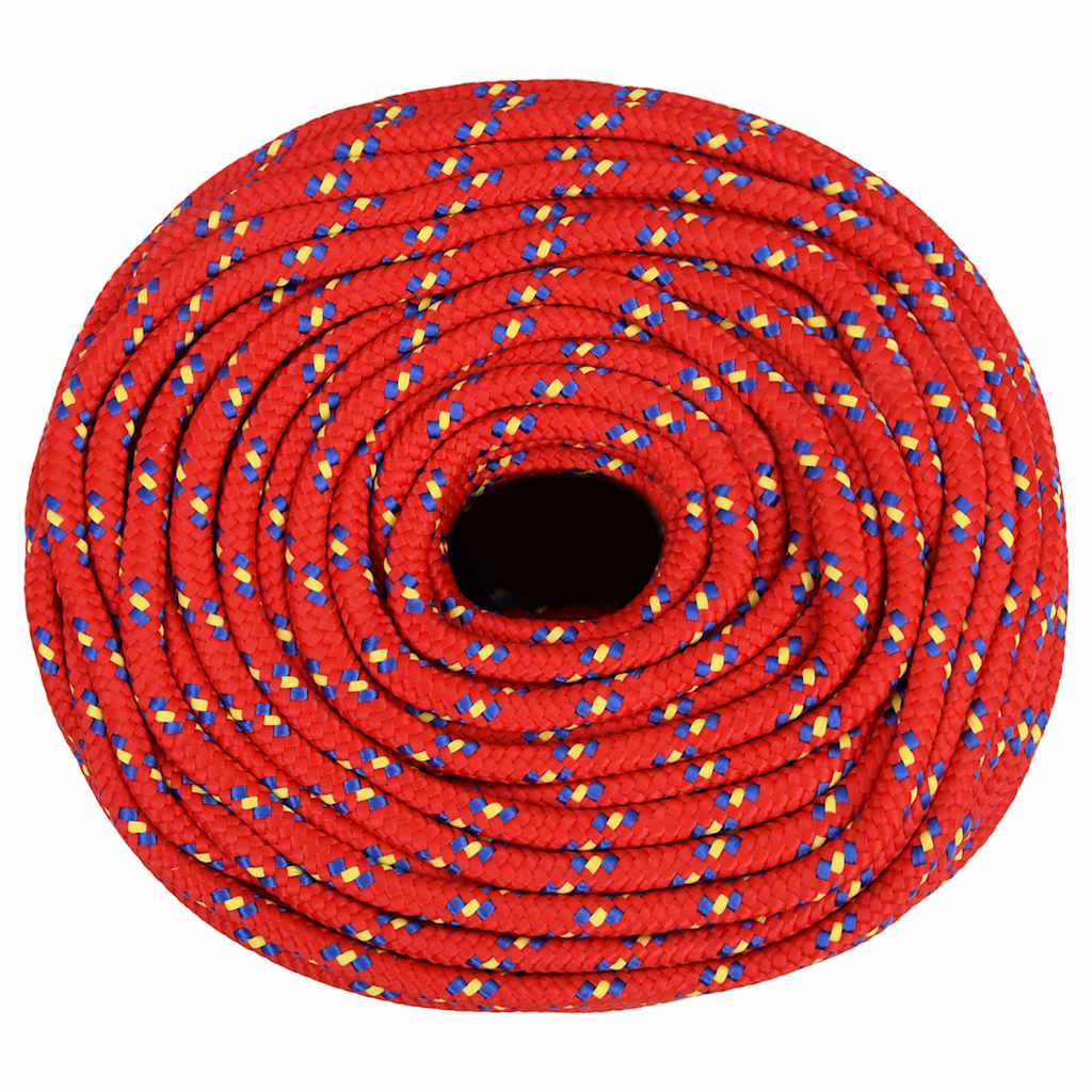Vidaxl Bootsseil 8 mm 50 m Polypropylen rot