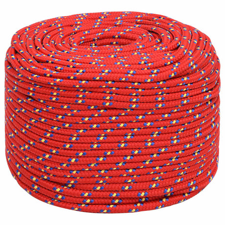 Vidaxxl Bootsseil 8 mm 250 m Polypropylen rot