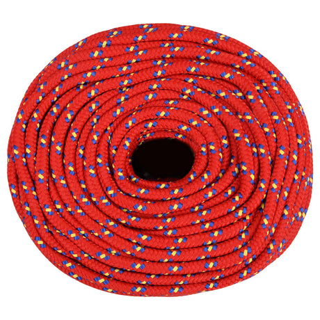 Vidaxxl Bootsseil 10 mm 25 m Polypropylen rot