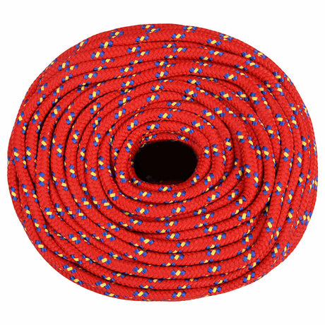 Vidaxxl Bootsseil 10 mm 25 m Polypropylen rot