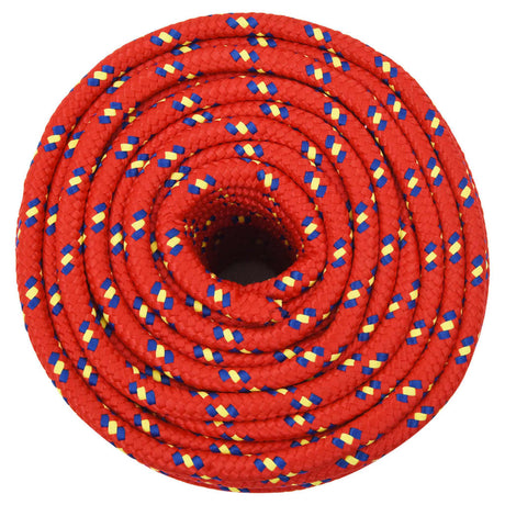 Vidaxl -Bootseil 12 mm 100 m Polypropylenrot