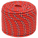 Vidaxxl Bootsseil 14 mm 25 m Polypropylen rot