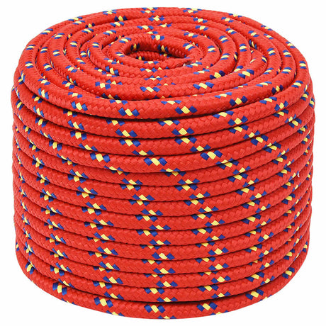 Vidaxxl Bootsseil 14 mm 25 m Polypropylen rot