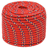Vidaxxl Bootsseil 14 mm 25 m Polypropylen rot