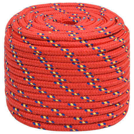 Vidaxxl Bootsseil 16 mm 25 m Polypropylen rot