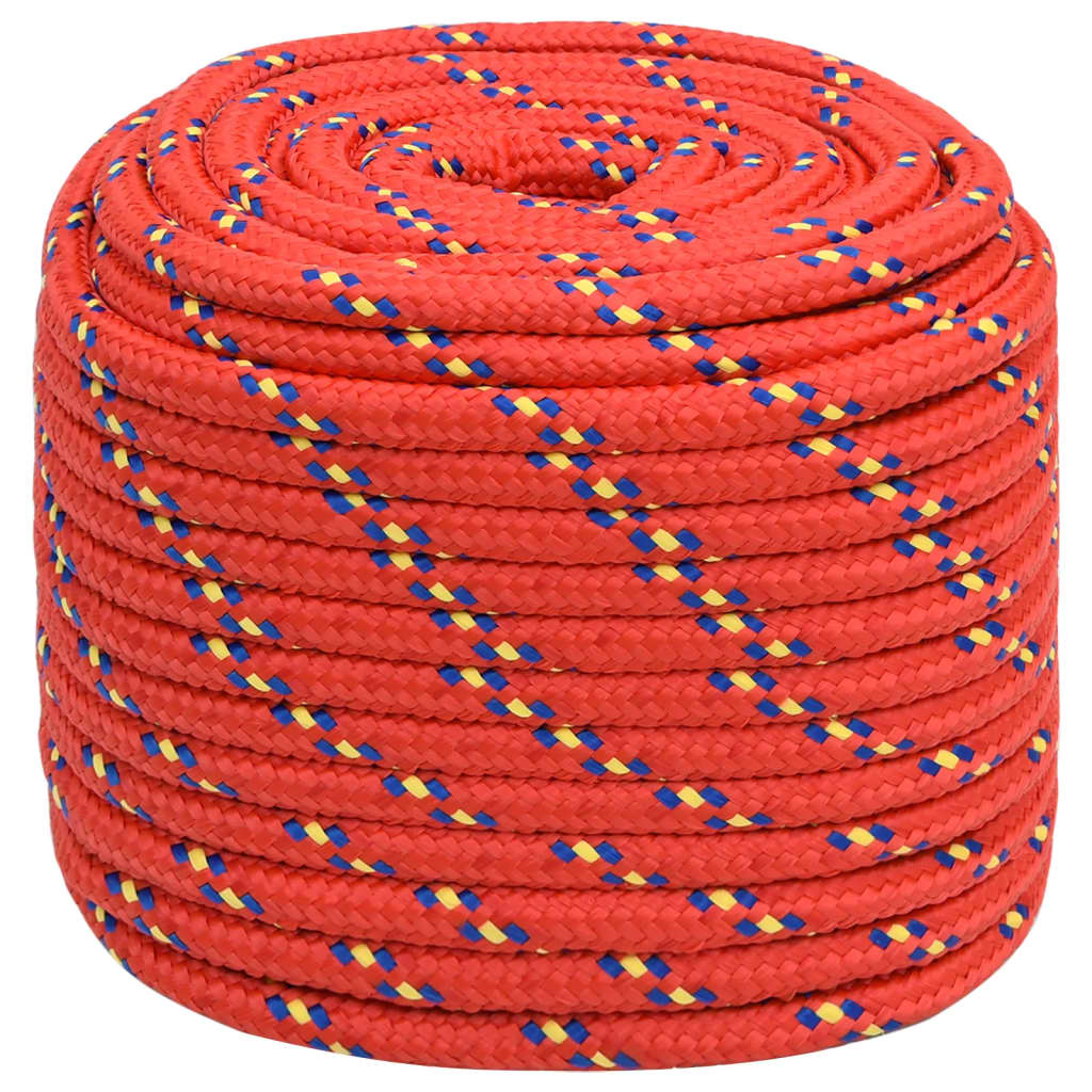 Vidaxxl Bootsseil 18 mm 25 m Polypropylen rot