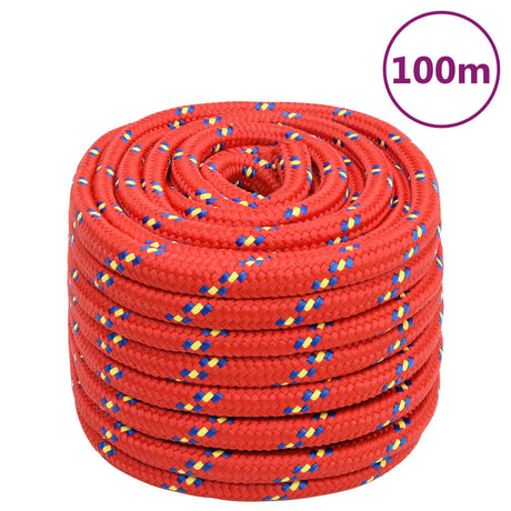 Vidaxxl Bootsseil 20 mm 100 m Polypropylen rot