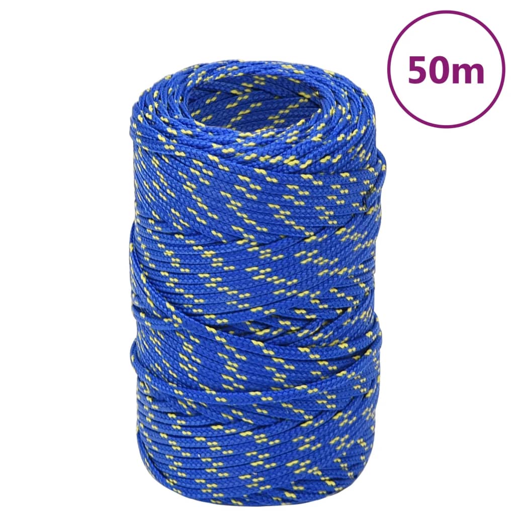 Vidaxl Bootsseil 2 mm 50 m Polypropylen blau
