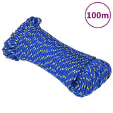 Vidaxl Bootsseil 5 mm 100 m Polypropylen blau