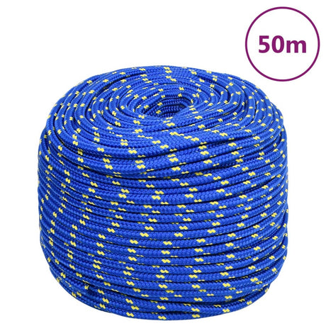 VidaXL Bootsseil 6 mm 50 m Polypropylen blau