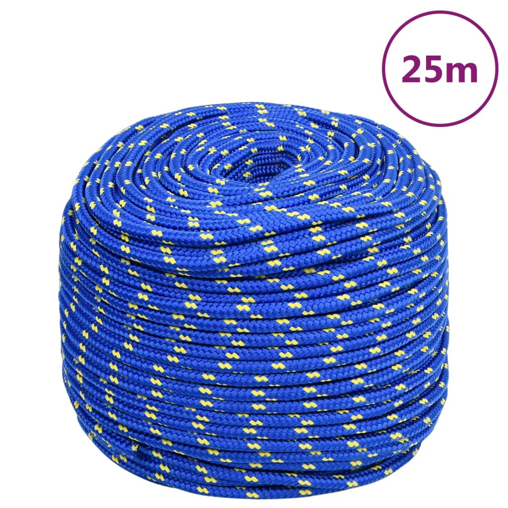 Vidaxxl Bootsseil 8 mm 25 m Polypropylen blau