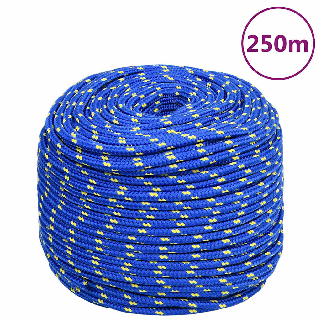 Vidaxl Bootsseil 8 mm 250 m Polypropylen blau