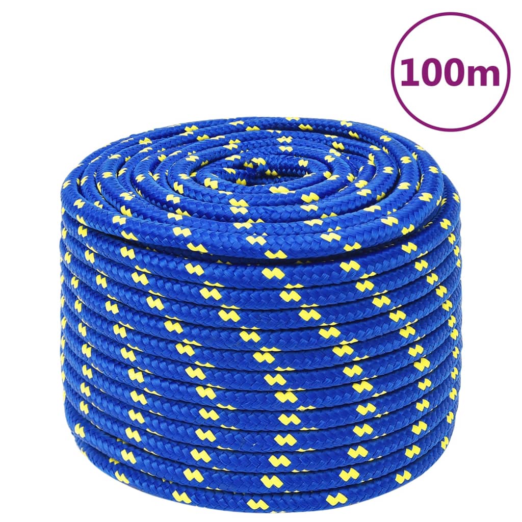 Vidaxl -Bootseil 12 mm 100 m Polypropenblau