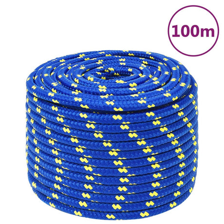 Vidaxl -Bootseil 14 mm 100 m Polypropenblau