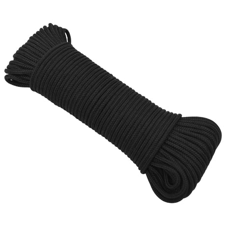 Vidaxl Bootsseil 4 mm 250 m Polypropylen schwarz
