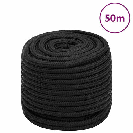 Vidaxl Bootsseil 16 mm 50 m Polypropylen schwarz