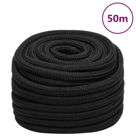 Vidaxl Bootsseil 20 mm 50 m Polypropylen schwarz
