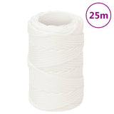 Vidaxl -Bootseil 2 mm 25 m Polypropylen Voll weiß