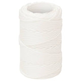 Vidaxl -Bootseil 2 mm 25 m Polypropylen Voll weiß