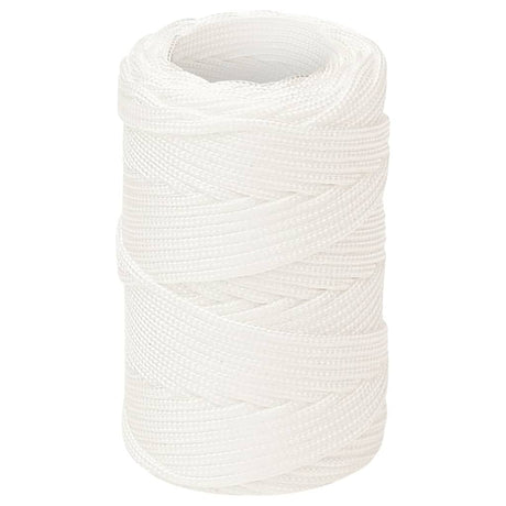 Vidaxl -Bootseil 2 mm 25 m Polypropylen Voll weiß