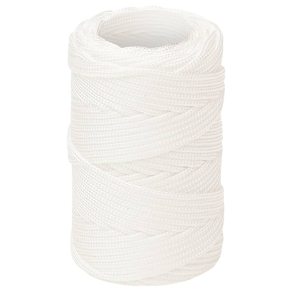 Vidaxl Bootsseil 2 mm 100 m Polypropylen massiv weiß