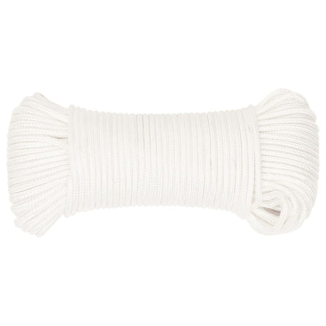 Vidaxl Bootsseil 4 mm 50 m Polypropylen massiv weiß