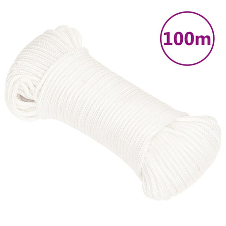 Vidaxl Bootsseil 5 mm 100 m Polypropylen massiv weiß