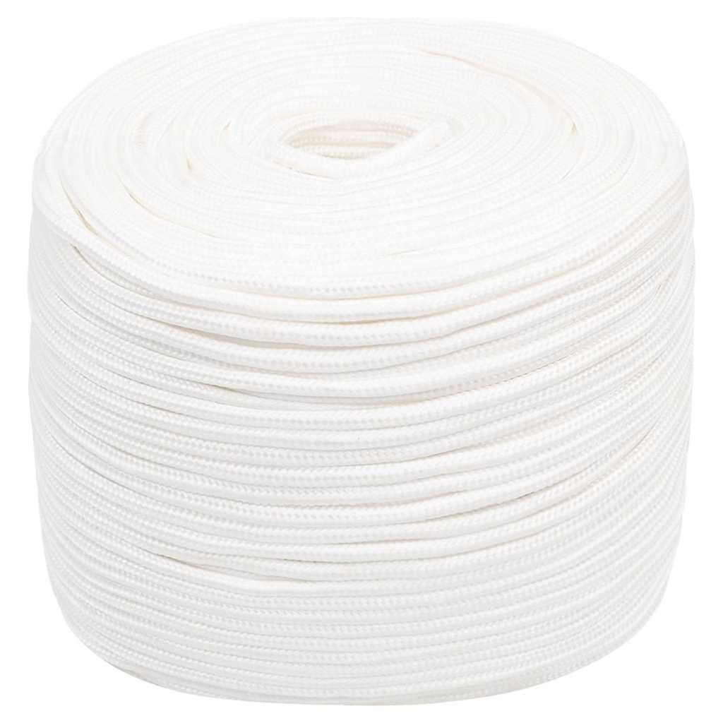 Vidaxl -Bootseil 10 mm 500 m Polypropylen Voll weiß