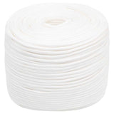 Vidaxl -Bootseil 10 mm 500 m Polypropylen Voll weiß