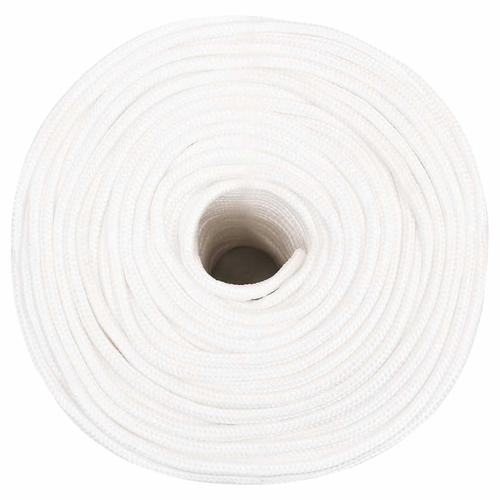 Vidaxl -Bootseil 10 mm 500 m Polypropylen Voll weiß