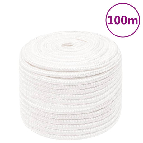 Vidaxl Bootsseil 12 mm 100 m Polypropylen massiv weiß