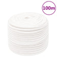 Vidaxl Bootsseil 12 mm 100 m Polypropylen massiv weiß