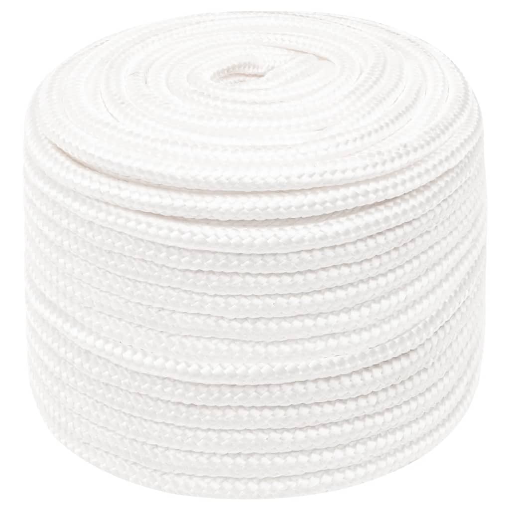 Vidaxl Bootsseil 12 mm 100 m Polypropylen massiv weiß