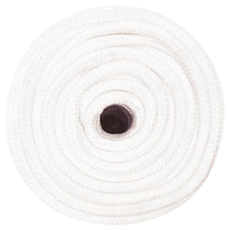 Vidaxl -Bootseil 12 mm 250 m Polypropylen Voll weiß