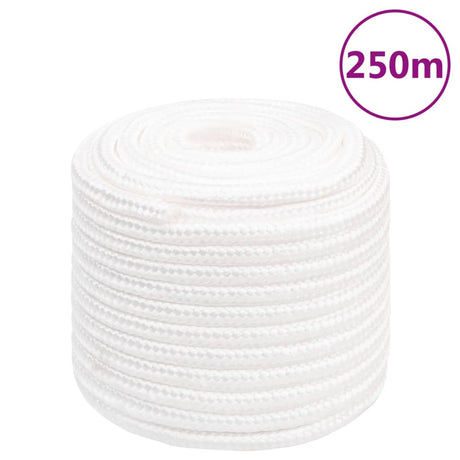 Vidaxl -Bootseil 16 mm 250 m Polypropylen Voll weiß