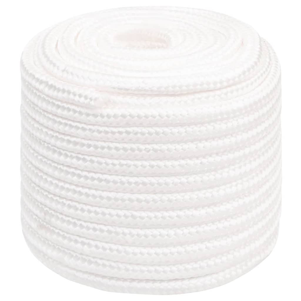 Vidaxl Bootsseil 18 mm 50 m Polypropylen massiv weiß