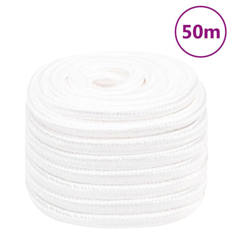 Vidaxl Bootsseil 20 mm 50 m Polypropylen massiv weiß